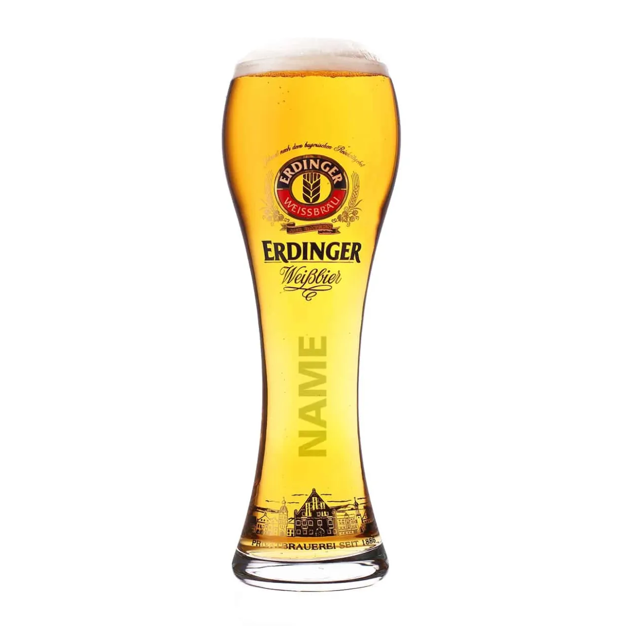 Erdinger Weissbräu Weizenbierglas mit Ihrem Wunschnamen graviert