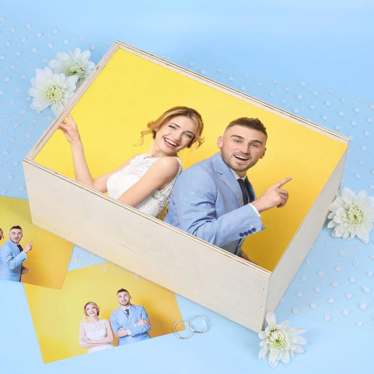 Erinnerungsbox für Fotos mit Ihrem Lieblingsbild bedruckt