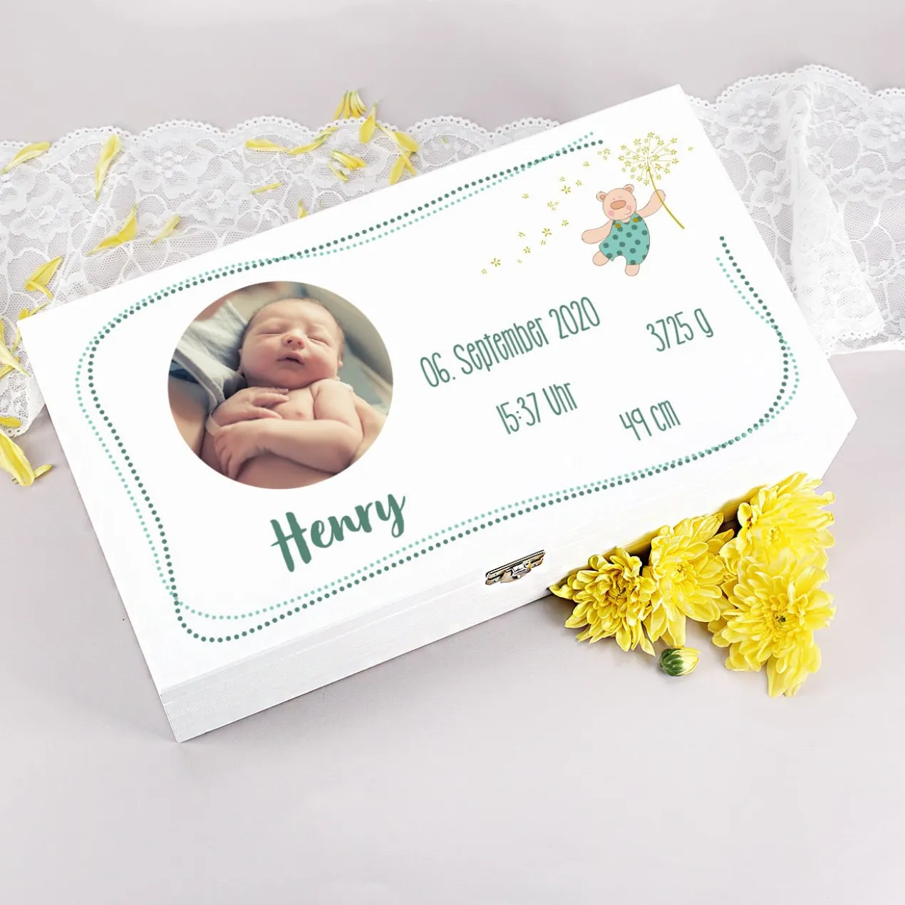 Erinnerungsbox mit Fotoaufdruck für Mädchen und Jungen
