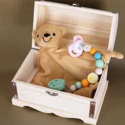 Erinnerungsbox - Schatzkiste mit Gravur zur Geburt