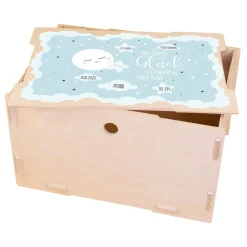 Erinnerungskiste für Jungen personalisierbar mit Geburtsdaten | clipfritz® Aufbewahrungsbox
