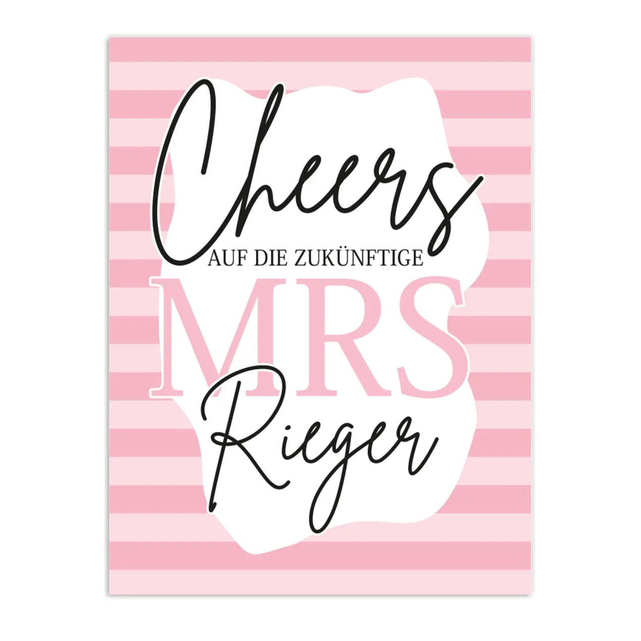 10er Pack Personalisierte Flaschenetiketten für den JGA 9x12cm | Auf die zukünftige Mrs.