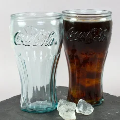 6er Pack Retro Coca-Cola Glas in klassischer Form als Geschenk Set | Nachhaltig & Handgefertigt