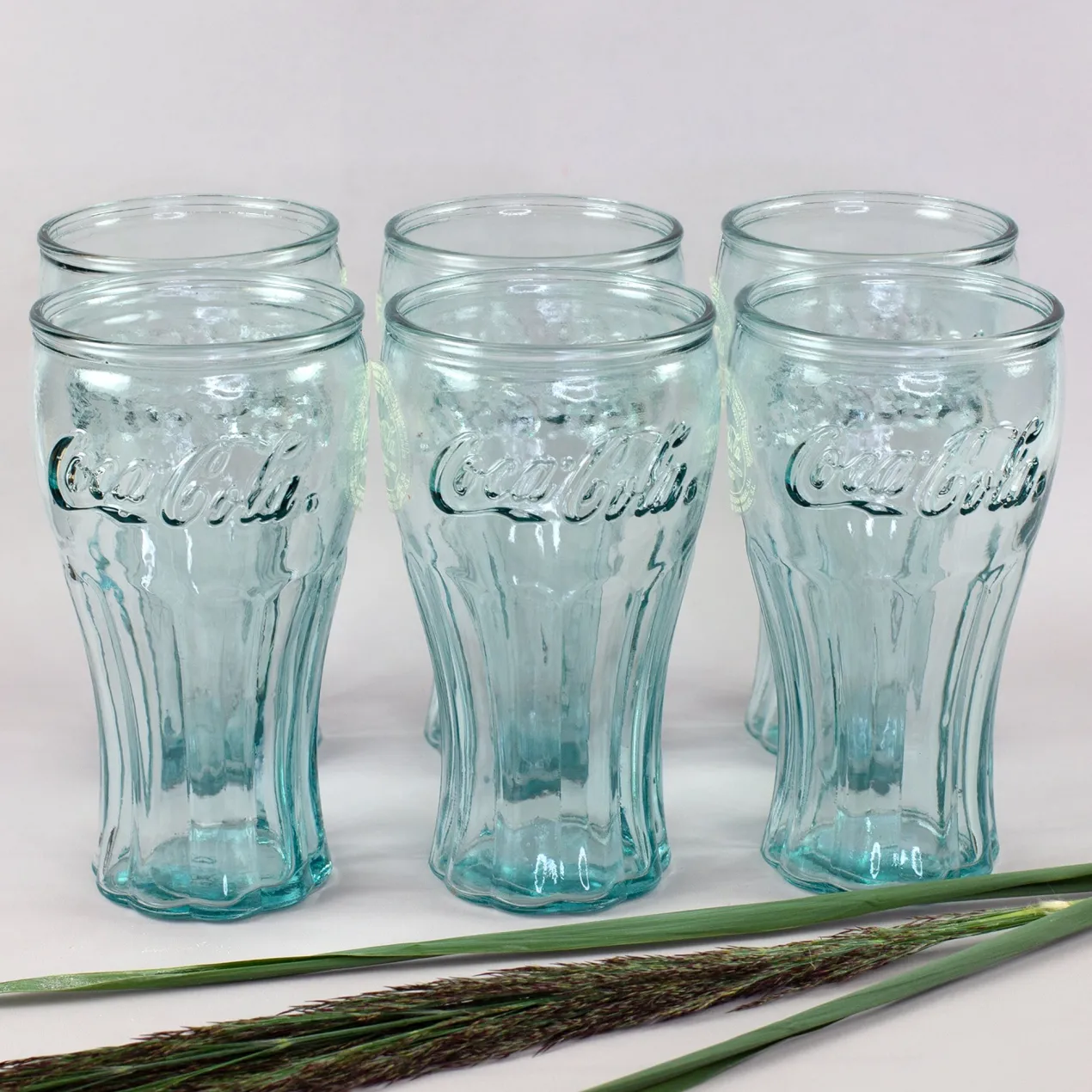6er Pack Retro Coca-Cola Glas in klassischer Form als Geschenk Set | Nachhaltig & Handgefertigt