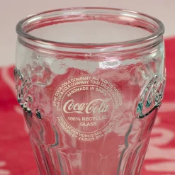 6er Pack Retro Coca-Cola Glas in klassischer Form als Geschenk Set | Nachhaltig & Handgefertigt