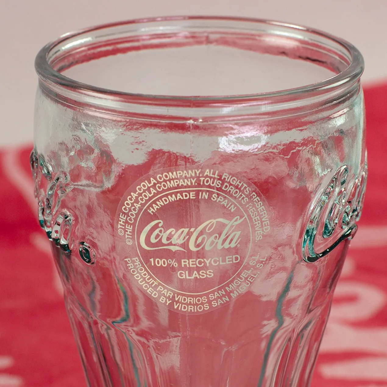 6er Pack Retro Coca-Cola Glas in klassischer Form als Geschenk Set | Nachhaltig & Handgefertigt