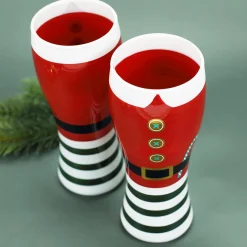 2er Set Bierglas Santa Kostüm