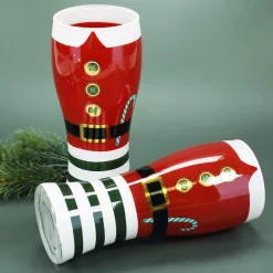 2er Set Bierglas Santa Kostüm