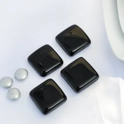 4er Set Dekosteine in schwarz