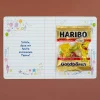 4er Set Gastgeschenk zur Einschulung | Haribo Goldbären im Klappkärtchen mit Name personalisiert