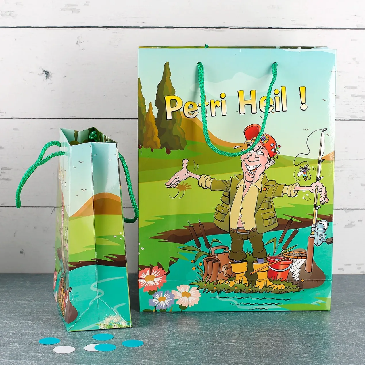 2er Set Geschenktasche für Angler