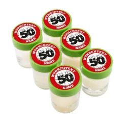 6er Set Kirsch oder Birnenschnaps zum 50. Geburtstag