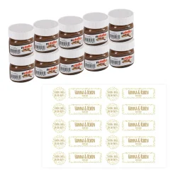 10er Set Nutella als Gastgeschenk mit personalisierten Etiketten