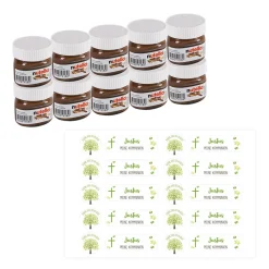 10er Set Nutella Gläschen zur Konfirmation, Kommunion oder Taufe in 3 Farbvarianten