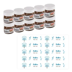 10er Set Nutella Gläschen zur Konfirmation, Kommunion oder Taufe in 3 Farbvarianten