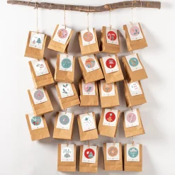 24er Set personalisierte Aufkleber für DIY Adventskalender mit Name | Motive zu Weihnachten