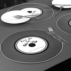6er-Set Platzdeckchen im Schallplatten-Look