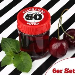 6er Set Schnaps zum 60. Geburtstag mit Name und Wunschtext