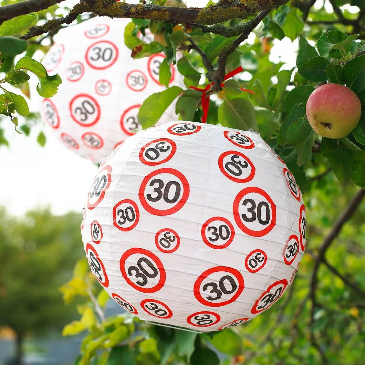 3er Set Verkehrszeichen-Laternen zum 30. Geburtstag