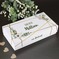 Erste Million - Verpackung für Geldgeschenke zur Hochzeit mit Namen, Datum & Text