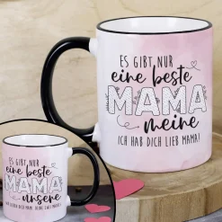 Es gibt nur eine beste Mama - Tasse mit Ihrem Wunschtext