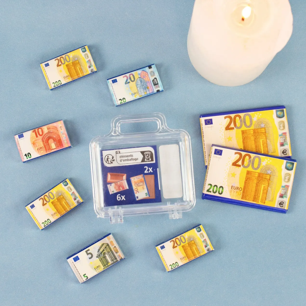 Euro Köfferchen mit Schokolade | Geldgeschenk