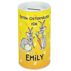 Extra Ostermäuse - Spardose mit Ihrem Wunschnamen