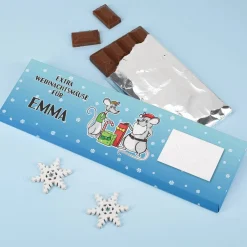Extra Weihnachtsmäuse für - 300 g Vollmilchschokolade als Geldgeschenk zu Weihnachten