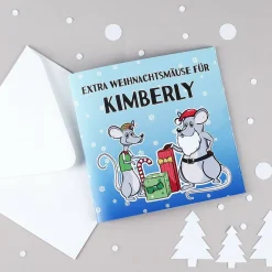Extra Weihnachtsmäuse - Persönliche Geldkarte mit Ihren Wunschangaben versehen