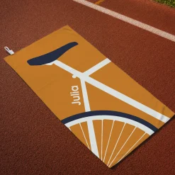 Fahrrad Sporthandtuch personalisiert mit Name | Radsport Handtuch schnelltrocknend