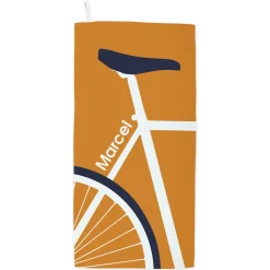 Fahrrad Sporthandtuch personalisiert mit Name | Radsport Handtuch schnelltrocknend