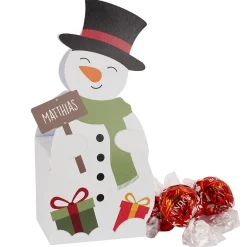 Faltschachteln zu Weihnachten mit 3 Lindor Kugeln und Ihrem Wunschnamen