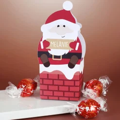 Faltschachteln zu Weihnachten mit 3 Lindor Kugeln und Ihrem Wunschnamen