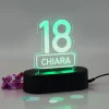 Farbwechsel LED-Lampe mit graviertem Namen zum 18. Geburtstag
