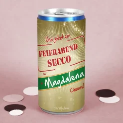 Feierabend City Secco in der Dose mit Wunschname