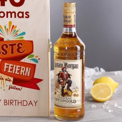 Feste Feiern wie sie fallen - Captain Morgan - Geschenkset mit Name und Alter