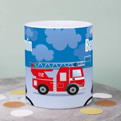 Feuerwehr - Tasse aus bruchfesten Kunststoff für Kinder