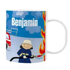 Feuerwehr - Tasse aus bruchfesten Kunststoff für Kinder