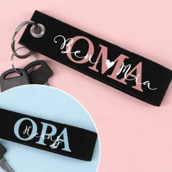 Filz Schlüsselanhänger OMA / OPA mit Ihrem Wunschtext