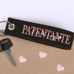 Filz Schlüsselanhänger Patentante / Patenonkel mit Ihrem Wunschtext