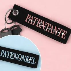 Filz Schlüsselanhänger Patentante / Patenonkel mit Ihrem Wunschtext