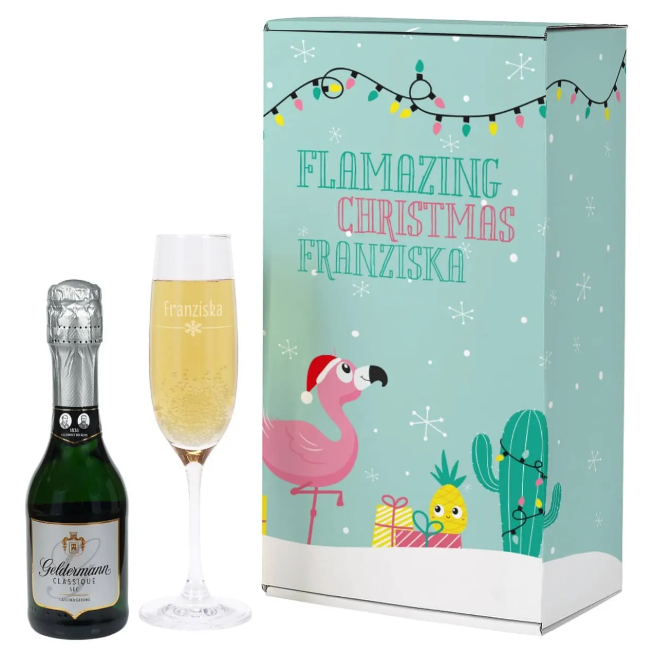 Flamazing Christmas Geschenkset mit Sekt und Sektglas | Geldermann Flaschengärung