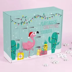 Flamingo Adventskalender zum selber Füllen mit Ihrem Namen