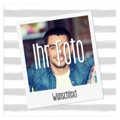 Flaschenaufkleber Polaroid mit Ihrem Lieblingsbild und Wunschtext