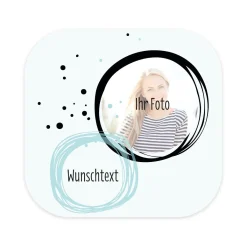 Flaschenetikett mit Foto und Wunschtext bedruckt