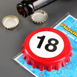 Flaschenöffner Kronkorken zum 18. Geburtstag
