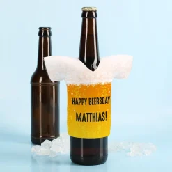 Flaschenkühler aus Neopren - Bier - mit Ihren Wunschtexten