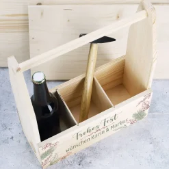 Flaschenträger - Frohes Fest - als Geschenkverpackung zu Weihnachten