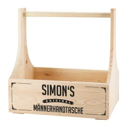 Flaschenträger - Männerhandtasche mit Namensaufdruck
