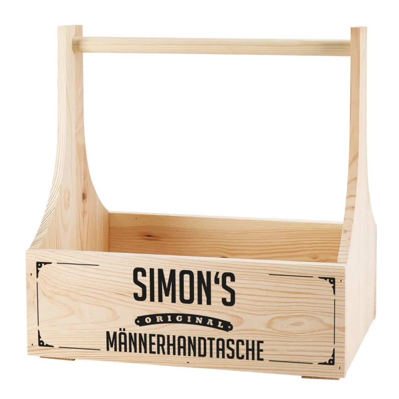 Flaschenträger - Männerhandtasche mit Namensaufdruck